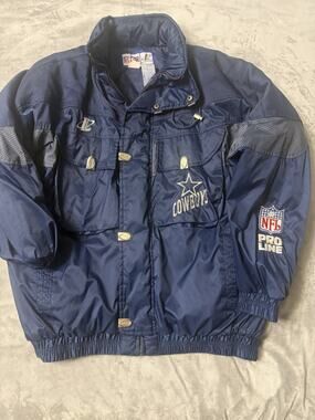 Dallas Cowboys Pro Line Puffer Jacket Mens XL Logo Athletic Embroidery VTG 90s